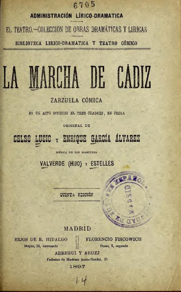 Cartel "La marcha de Cádiz"