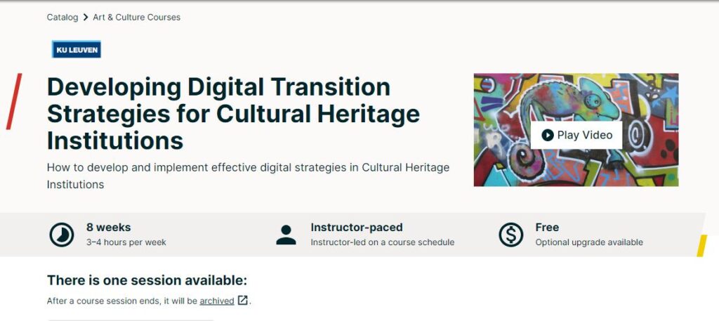 Developing digital transition strategies for cultural heritage institutions